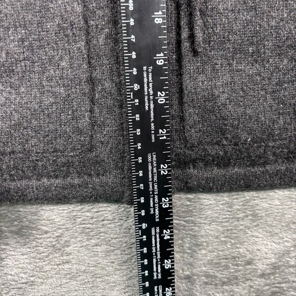 Daniel Bishop Women 100% Cashmere Hoodie Sweater Zip Front Cozy Gray Large L275 - Picture 6 of 9